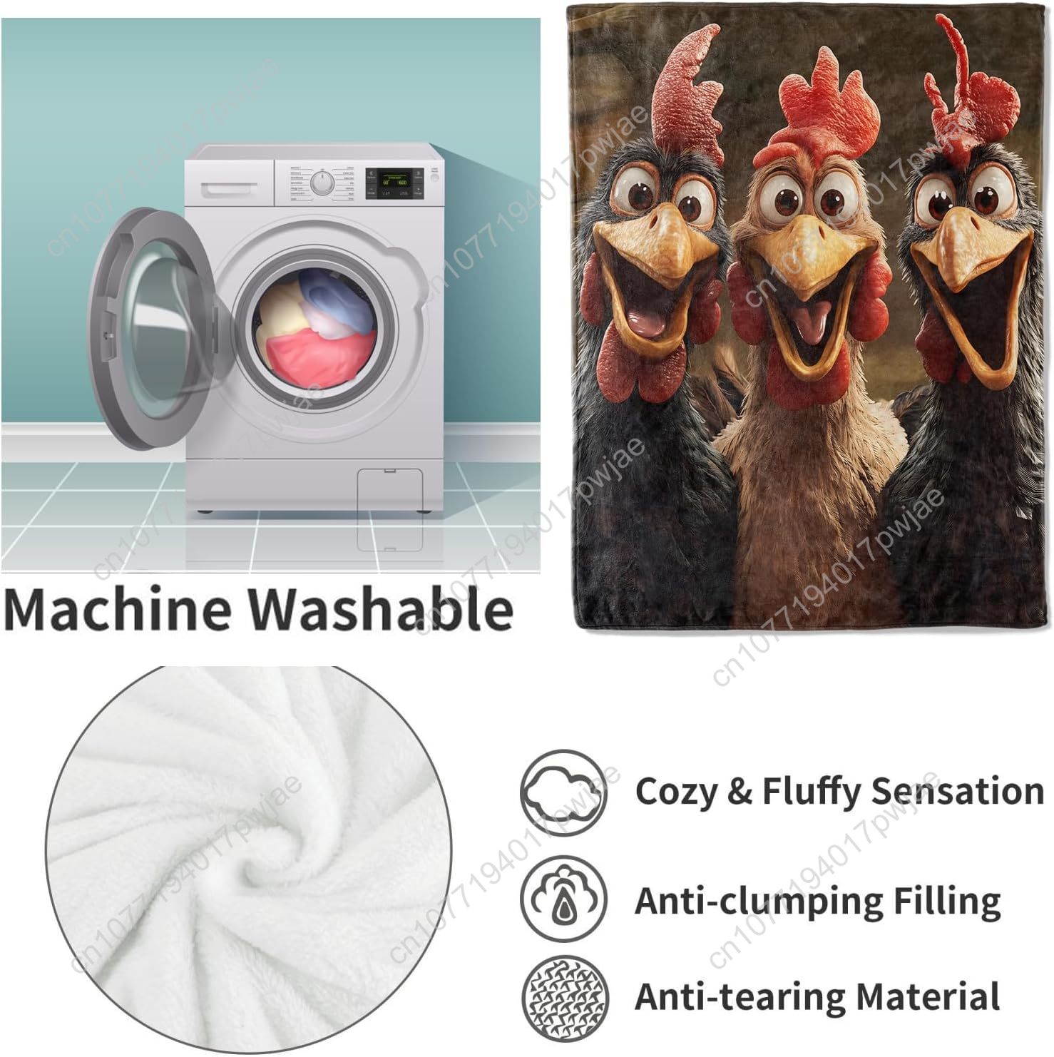 Couverture de poulets cadeaux  - Home Of Textiles avis et prix