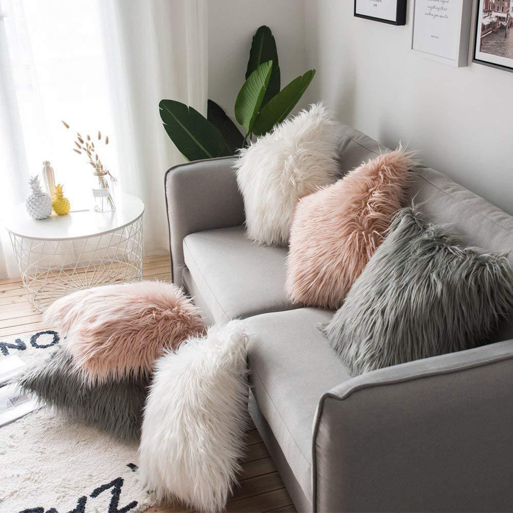Juste de coussin en fourrure l - Luxury Home Textiles Usa avis et prix
