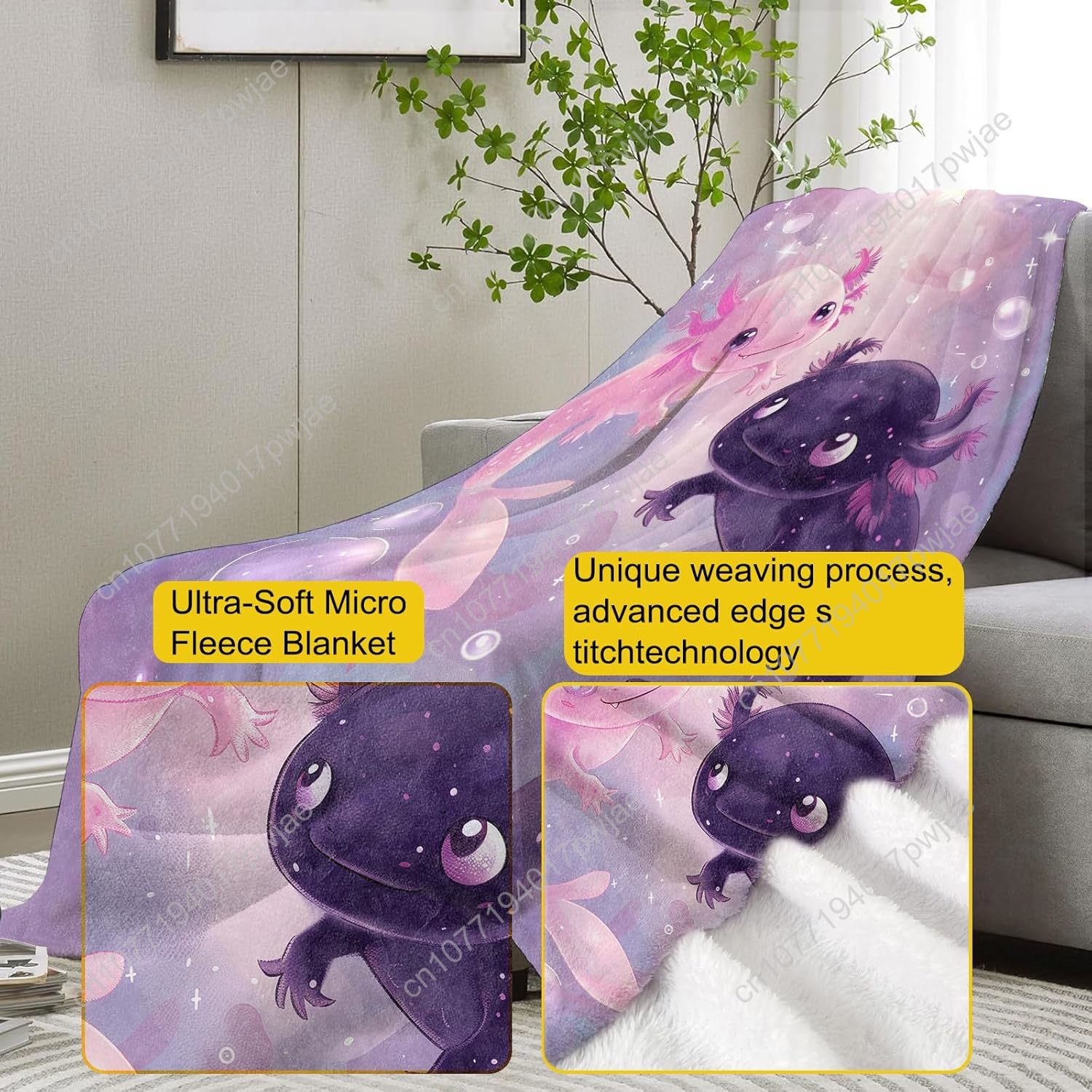 Couverture Axolotl mignonne co - Home Of Textiles avis et prix