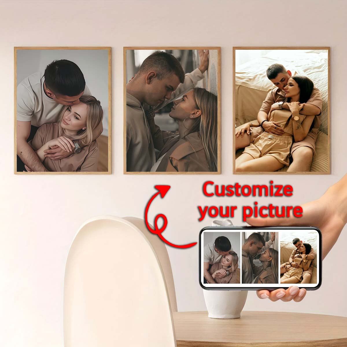 Triptyque - Cadre photo en boi - Home Of Textiles avis et prix