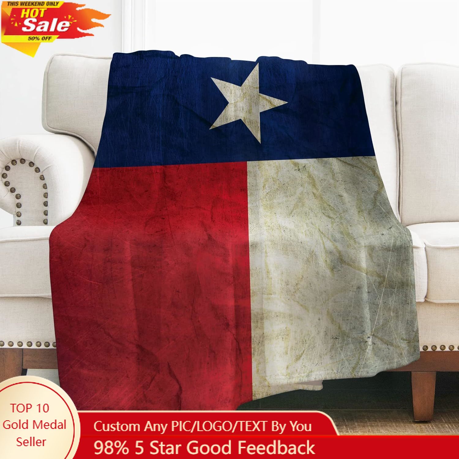 Lévènes Texas drapeau jeter co - Home Of Textiles avis et prix