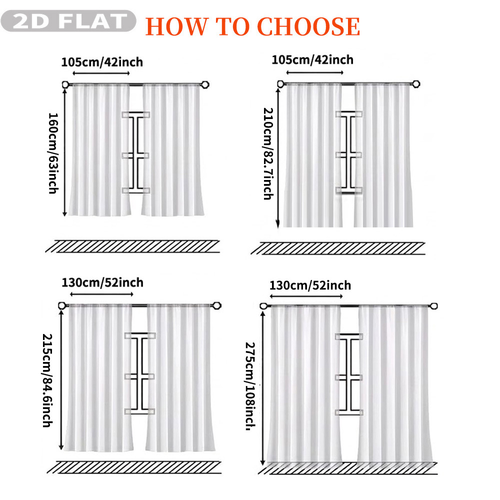 Rideaux transparents plats 2D  - Home Of Textiles avis et prix